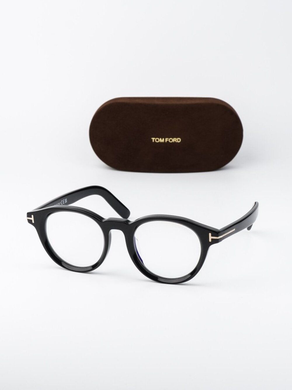 Tom Ford Men Eyeglasses Black Round FT5931-D-B 001 NEW AUTHENTIC